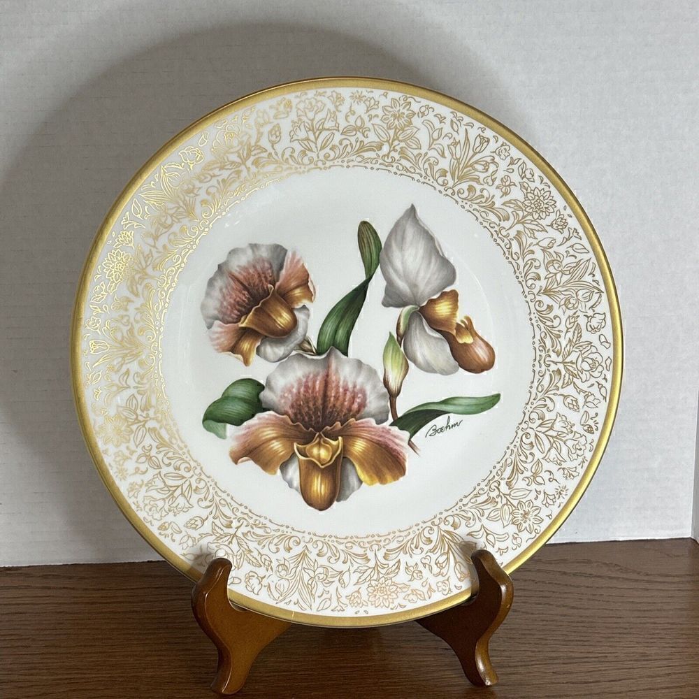 BOEHM Flowers of The World "Edward Marshall Boehm Orchid" Large Plate 1979